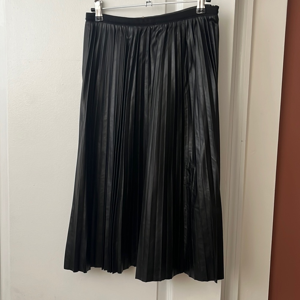 Rag & bone Maxine pleated leather midi skirt - XS